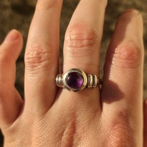 Vintage Silver Amethyst ring size 9 US